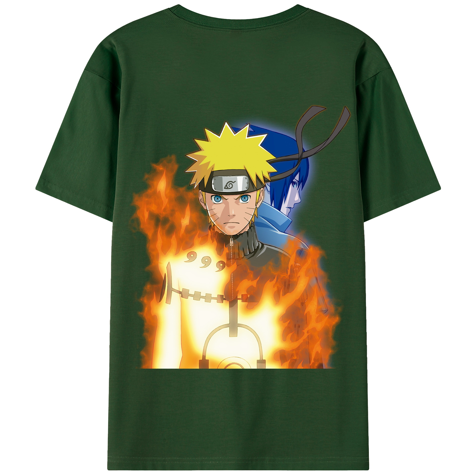 （画像用） NARUTO -ナルト- うずまき ナルト Uzumaki Naruto 綿100％半袖Tシャツ（背面プリント）